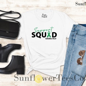 Cerebral Palsy Shirt, Support Squad Cerebral Palsy Shirt, Cerebral Palsy Day Gift Shirt, Awareness Month Shirt,Special Needs Mom Teacher Tee image 2
