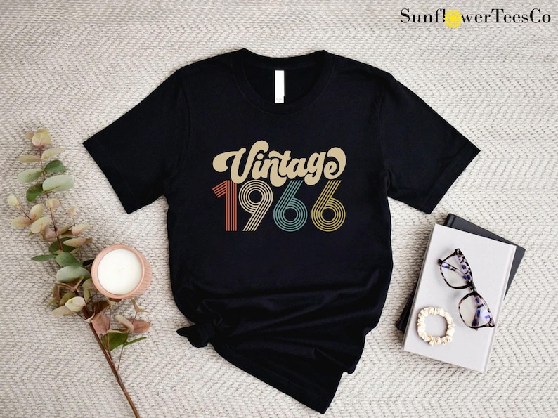 60th Birthday Shirt, Vintage 1966 Shirt, Mom Birthday Gift, Dad Birthday Shirt, Friend Birthday Party Gift Ideas, 60th Birthday Woman Bild 3