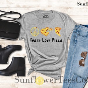 Peace Love Pizza Shirt, Funny Pizza Shirt Women Men, Pizza Lover Gift, Pizza T-shirt for Toddler, Pizza Slice Tee, Gift Shirt for Pizza Fan image 4