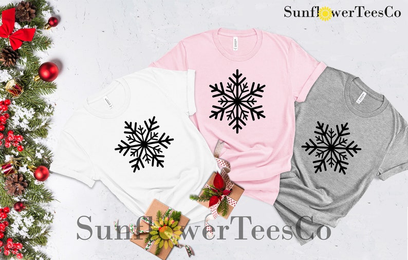 Snowflake Christmas T-shirt, Family Christmas Shirts Funny, Womens Christmas Shirt, Winter T-shirt, Christmas Vacation Shirts For Women image 7