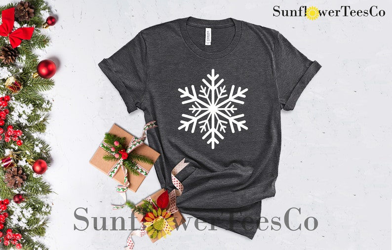 Snowflake Christmas T-shirt, Family Christmas Shirts Funny, Womens Christmas Shirt, Winter T-shirt, Christmas Vacation Shirts For Women image 4