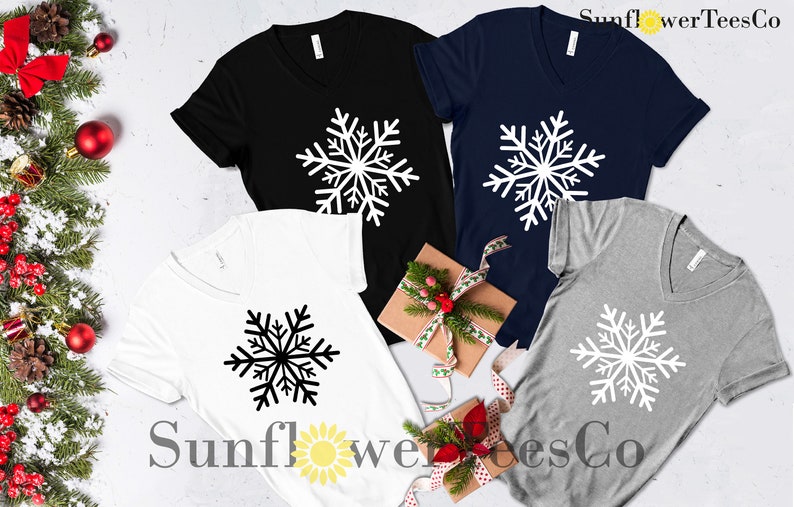 Snowflake Christmas T-shirt, Family Christmas Shirts Funny, Womens Christmas Shirt, Winter T-shirt, Christmas Vacation Shirts For Women image 8