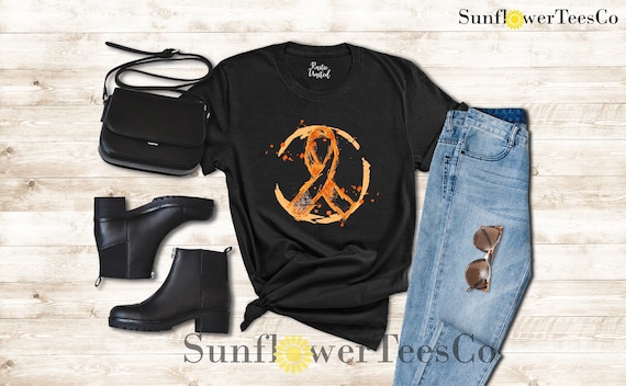 Orange Ribbon Leukemia Awareness Shirt Family Support Gift Orange Ribbon Leukemia Awareness Shirt Family Support Gift