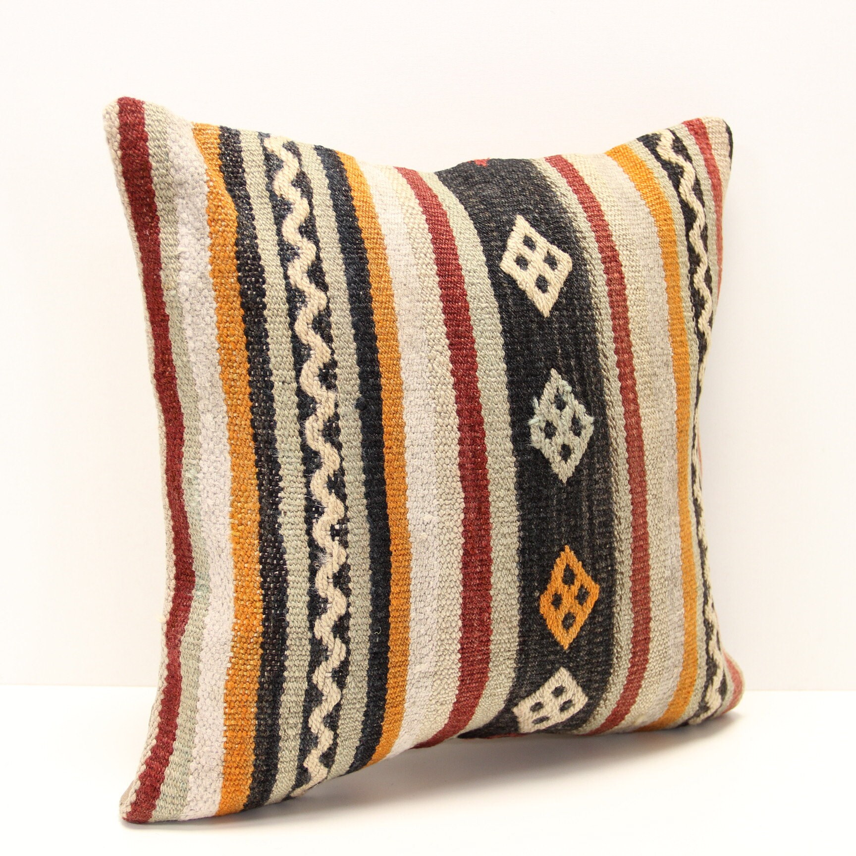 Kilim Pillow Cover 16x16 inch 40x40 Cm Square pillow cover Etsy