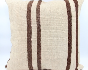 Handmade huge kilim pillow cover 24x24 inch 60x60 Cm Sitting Fireplace cushion cover Flooring Oriental Pattern Shabby Embroidered KXL-95