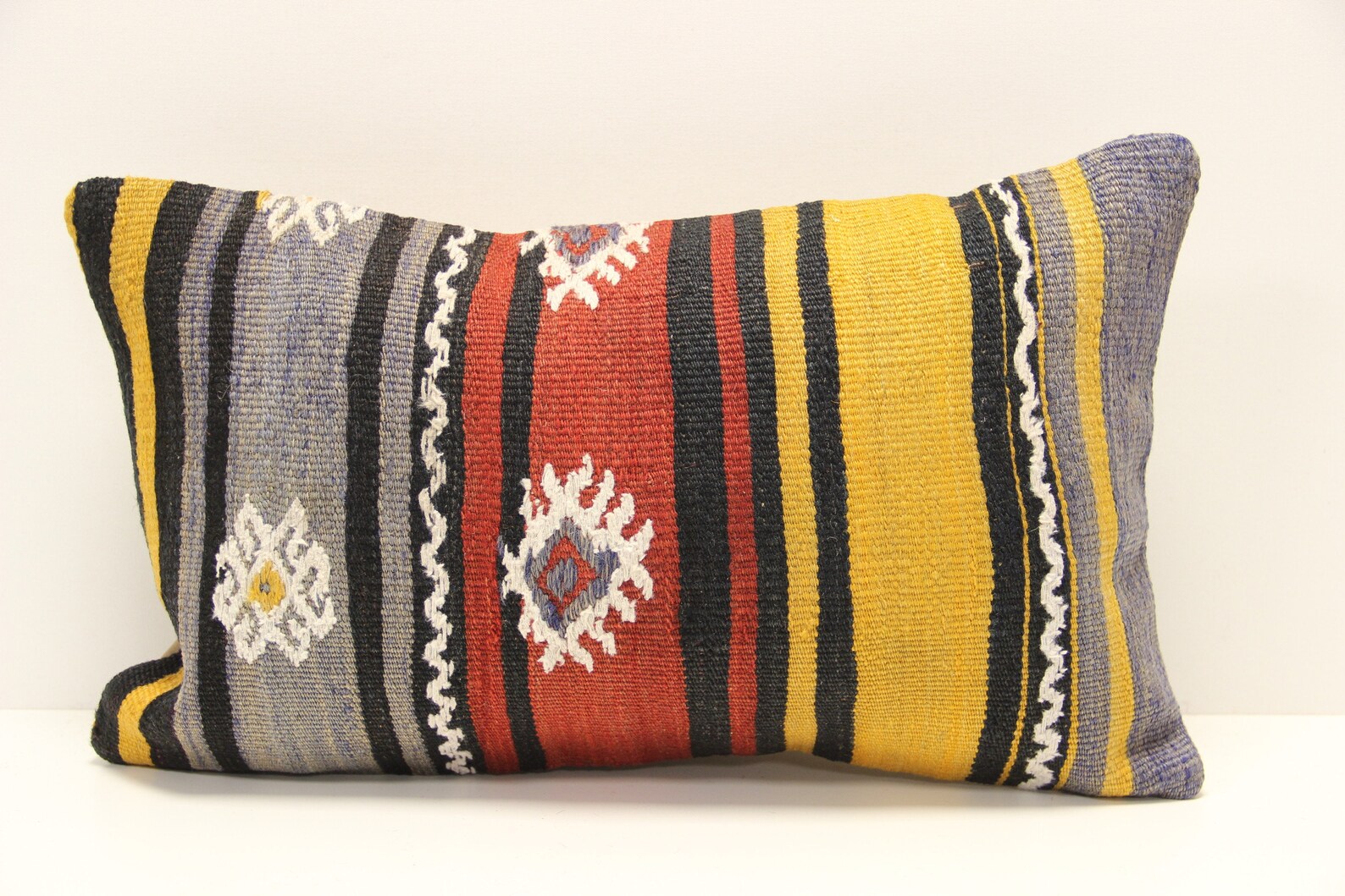 Kilim Lumbar Pillow Cover 12x20 Inch 30x50 Cm Bedding Pillow Etsy