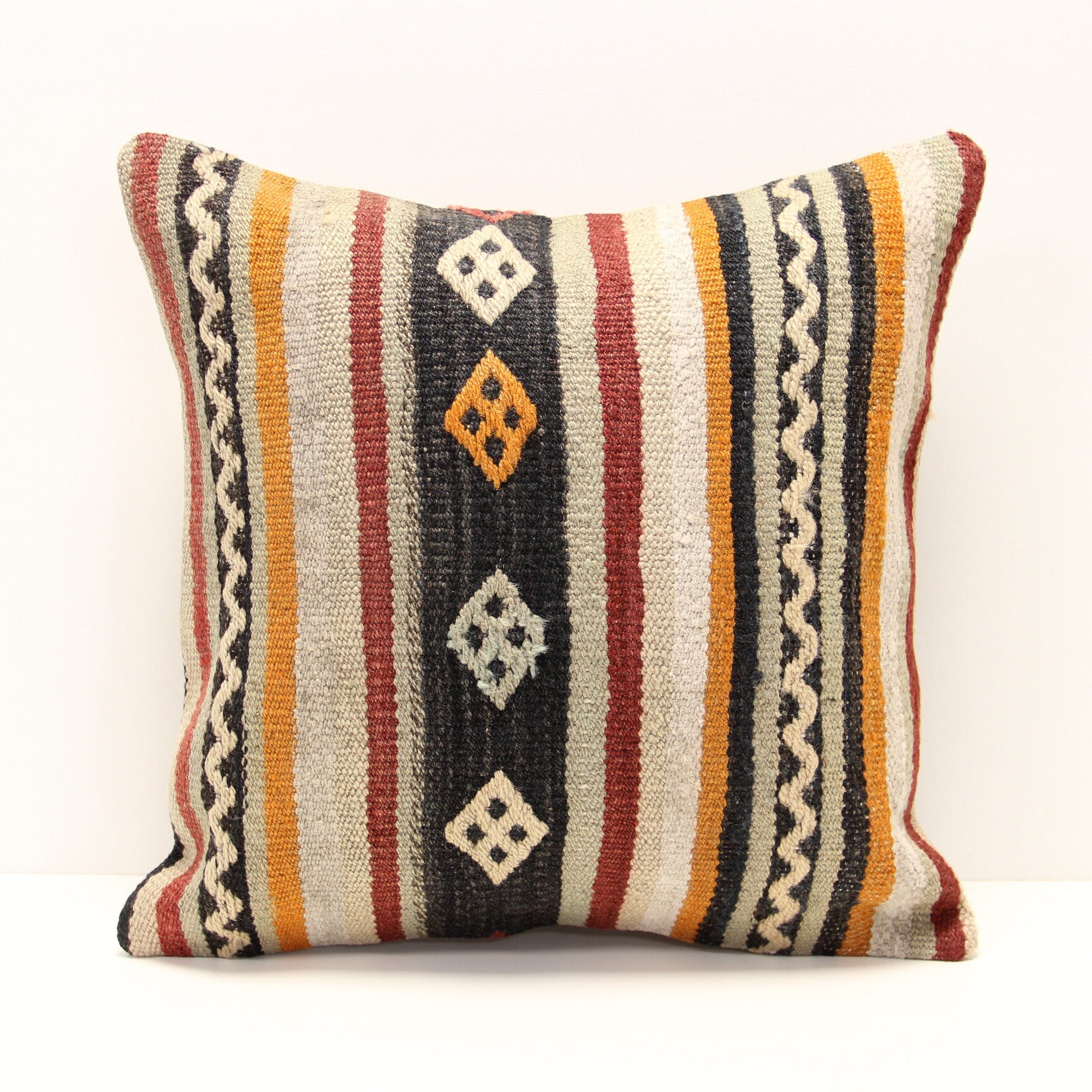 Kilim Pillow Cover 16x16 inch 40x40 Cm Square pillow cover Etsy