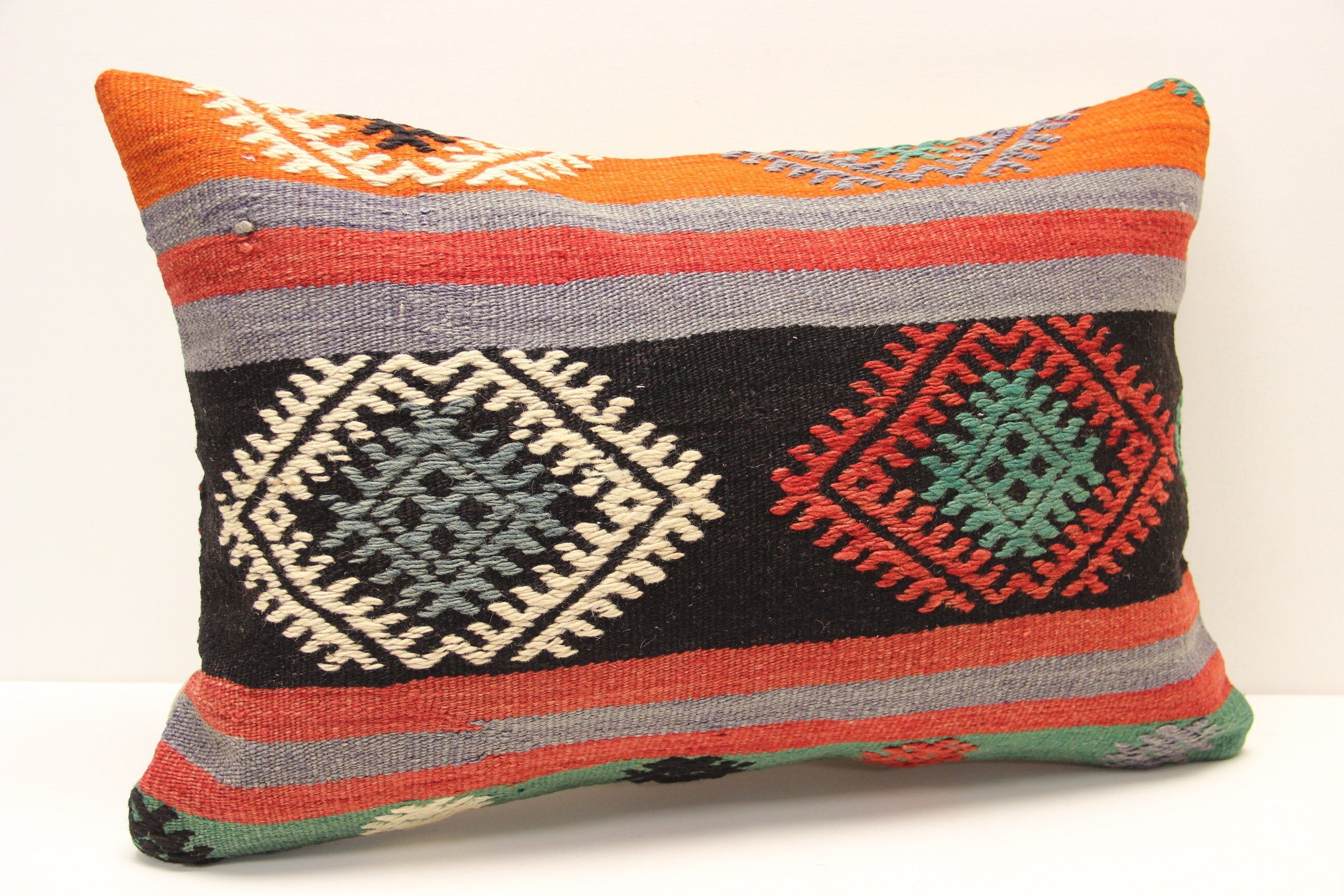 Oriental Kilim Lumbar Pillow Cover 16x24 inch 40x60 Cm Vintage Etsy
