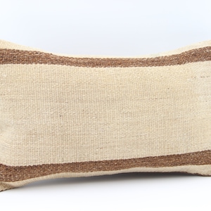 Throw Kilim Pillow Cover 12x20 inch 30x50 Cm Rustic Pillow Anatolian Natural cushion cover Turkish Handmade Decorative Bolster KB-286