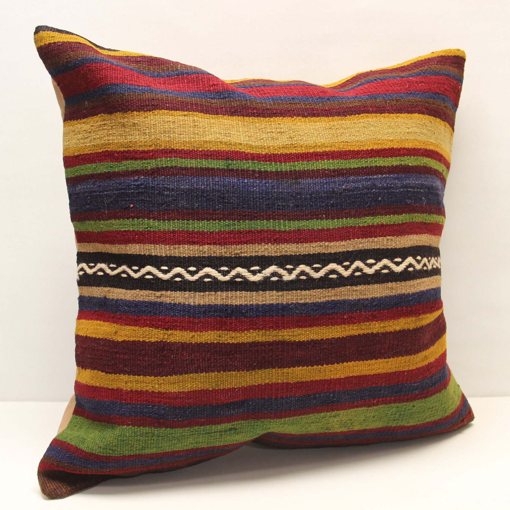 Modern Kilim Pillow Cover 24x24 inch 60x60 Cm Geometric pillow cover Bedding Pillow Turkish Decorative Oriental Design Boho Pillow KXL-67