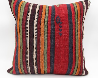Kilim Pillow Cover 20x20 inch 50x50 Cm Square pillow cover Bedding Pillow Turkish Handmade Decorative Home Design Boho Pillow KL-192