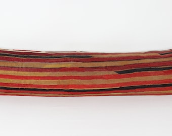 Handmade Kilim Lumbar Pillow Cover 12x48: Vintage Chevron Bedding