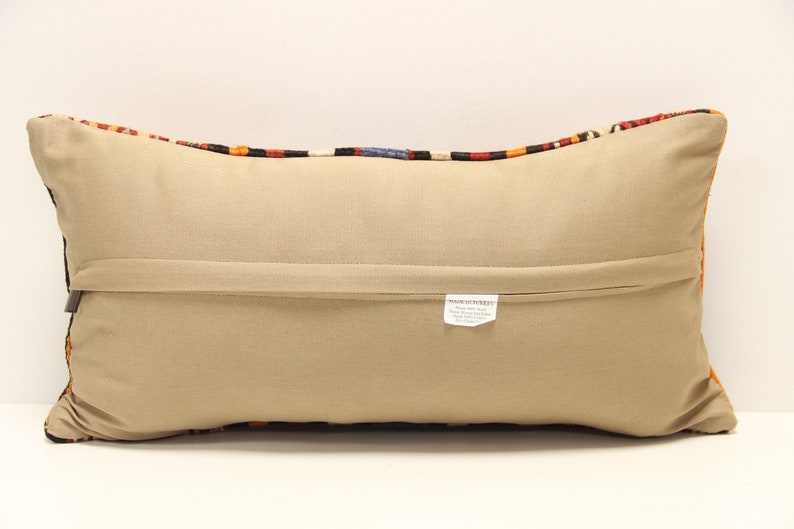 Kilim Lumbar Pillow Cover 10x20 inch 25x50 Cm Bedding Pillow Turkish Handmade Decorative Home Design KA-5