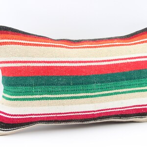 Throw Kilim Pillow Cover 12x20 inch 30x50 Cm Rustic Pillow Anatolian Natural cushion cover Turkish Handmade Decorative Bolster KB-285