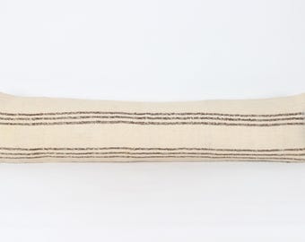 Kilim Lumbar Pillow Cover 12x48: Handmade Chevron Wool Pillow