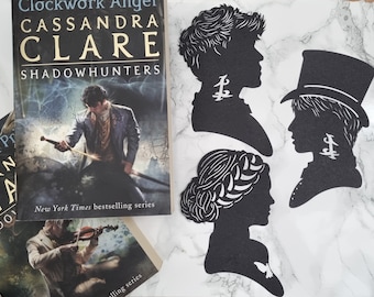 The Infernal Devices Trio Cutout Silhouettes, Will Herondale, Tessa Grey, Jem Carstairs, Shadowhunter