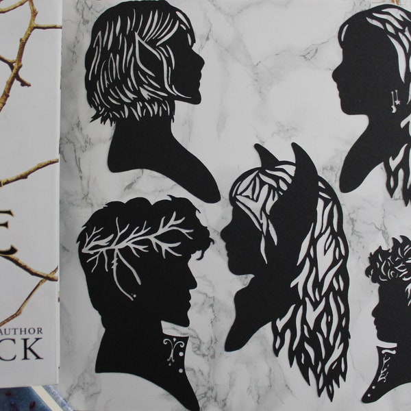 The Cruel Prince Cutout Silhouettes, Cardan, Jude, Taryn, Vivi, Oak