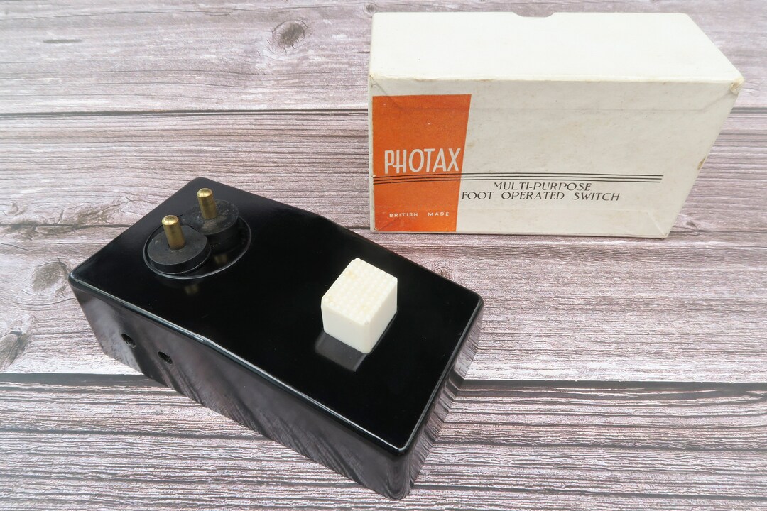Vintage Photax Multipurpose Foot Operated Switch, Darkroom Switch, Vintage Photax Darkroom