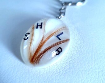 Personalised hair keepsake memorial necklace / Personalised lock of hair keepsake, Memorial hair jewellery, Baby haircut keepsake