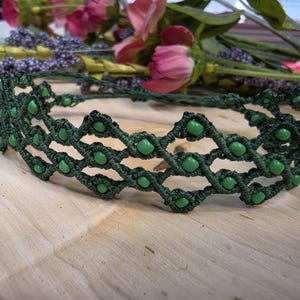 Intricate Trellis Beaded Bracelet – Hand-Woven Micro Macrame Jewelry – Delicate Diamond Mesh Cuff – Elegant Artisan Gift for Women