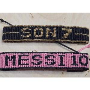 World Football Star Macrame Bracelet – Messi 10 & Son 7 Alpha Pattern Jewelry – Hand-Knotted Soccer Fan Gift – Adjustable Sports Cuff