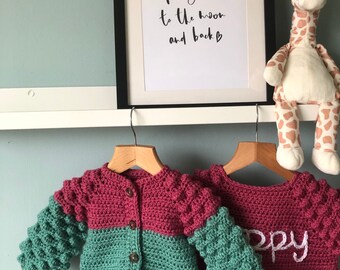 personalised baby cardigan