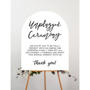 Unplugged Ceremony Sign, Wedding Unplugged Ceremony Sign, Wedding  Sign, No Phones Sign, Printable Wedding Sign, Wedding Sign Canva Template