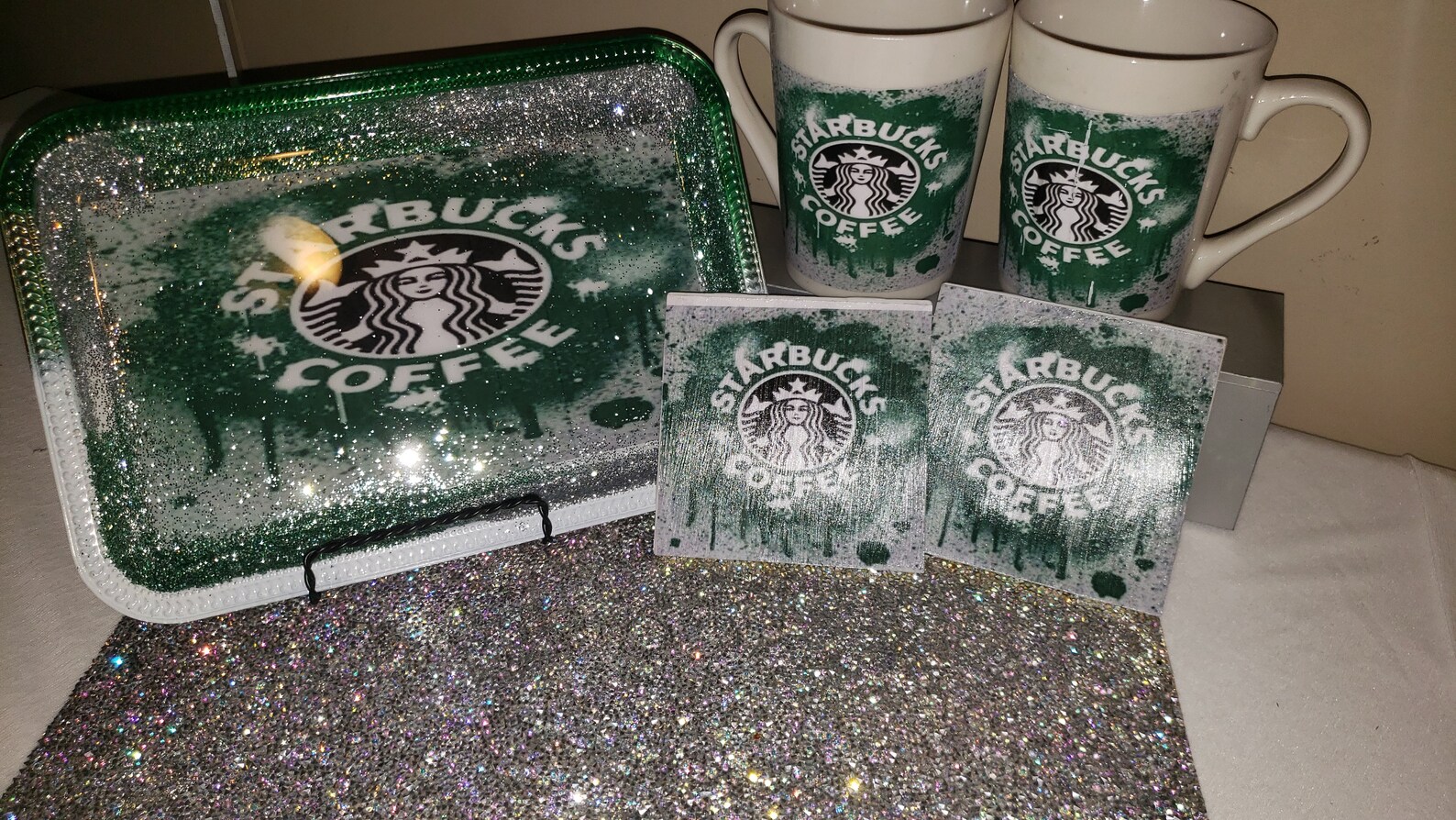 Starbucks inspired Coffee Tray Set Etsy
