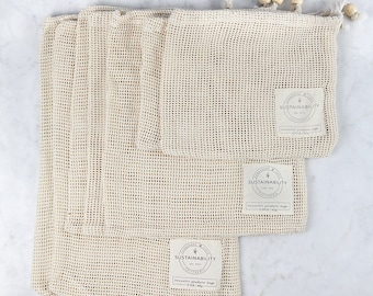 Bolsas reutilizables para productos orgánicos, ecológicas, sin residuos, para ropa íntima, juego de 7 bolsas de regalo para guardar.
