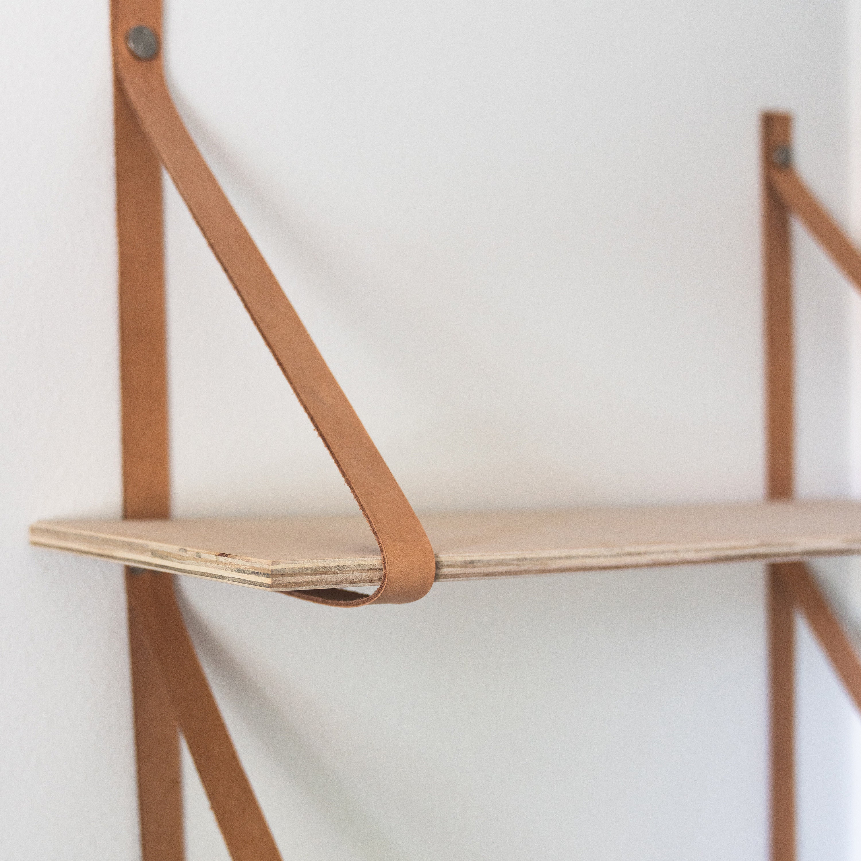 Hanging Shelves With Leather Straps Floating Wooden Shelf Etsy