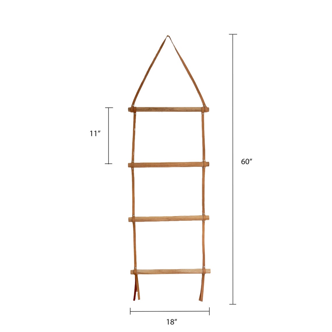 Wall Hanging Blanket Ladder with Leather Straps Handcrafted Etsy