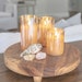 Flameless Candles with Remote Control & Timer, Amber Glass Votive Candles with Flickering Flame, Battery Operated LED 4 