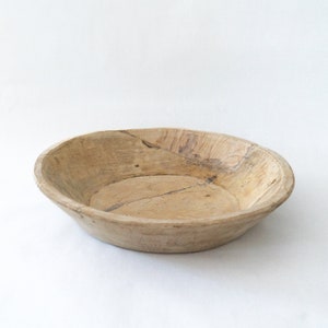 Antique Wooden Bowl, Large Wood Dough Bowl for Decoration or Storage