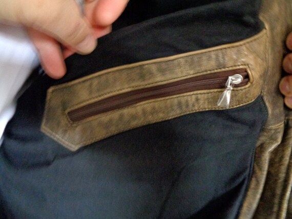 Vintage Eagle Force Basic Line Flying Leather Jac… - image 8