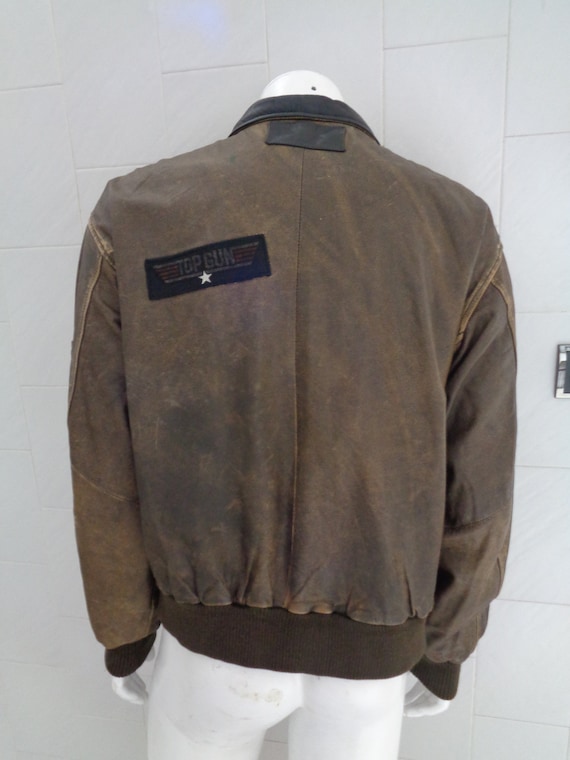 Vintage Eagle Force Basic Line Flying Leather Jac… - image 3