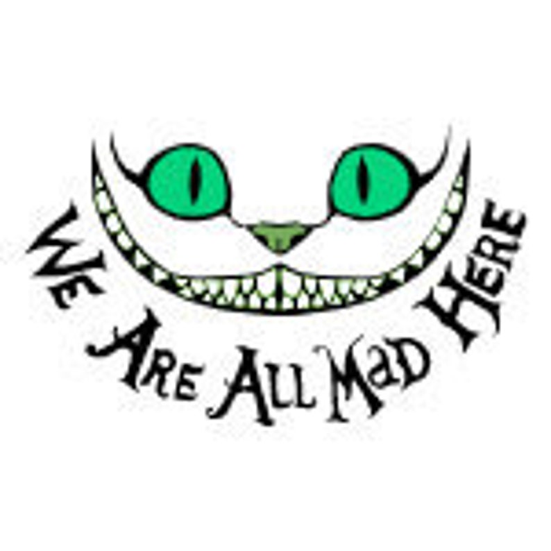 Download Alice in wonderland svg we are all mad here Mad hatter | Etsy