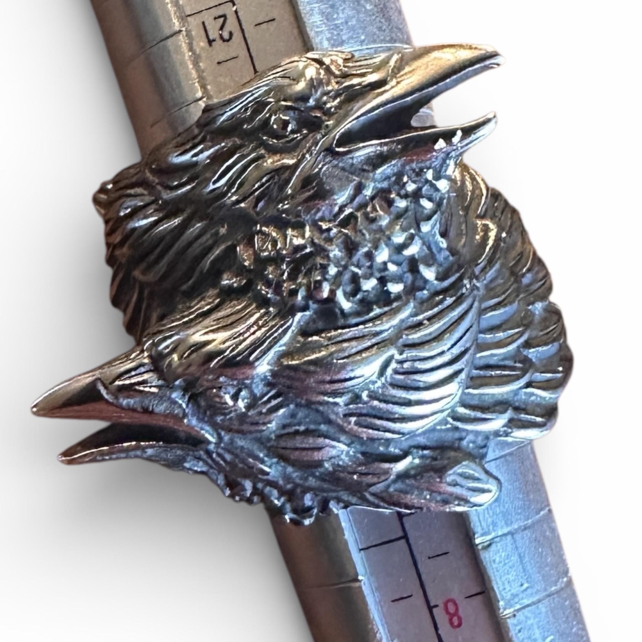 Dual Raven Rings Stainless Steel Double Raven Ring - Etsy