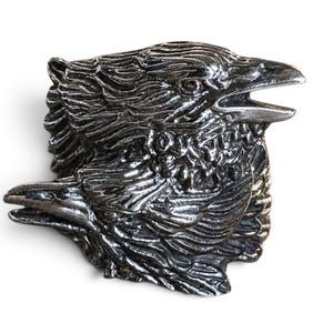 Stainless Steel Double Raven Ring: New Sizes Added!