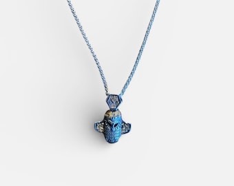 Medieval Knight Helmet Pendant Necklace
