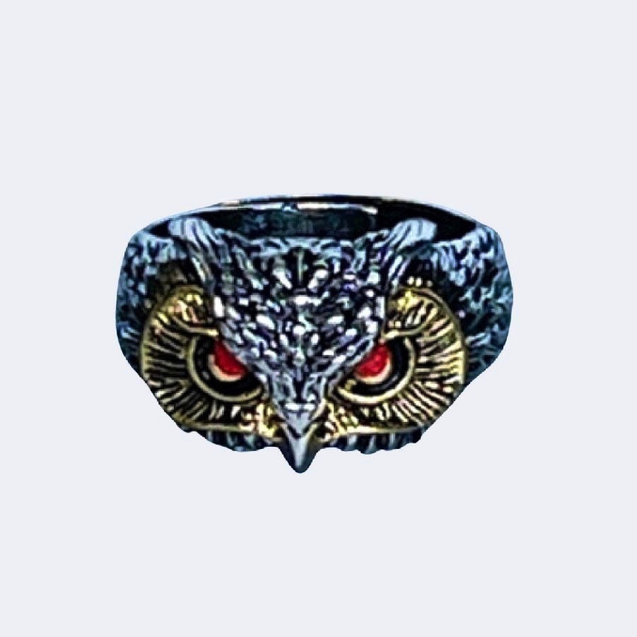 Back in Stock!  Adjustable Silver and Gold Owl Ring