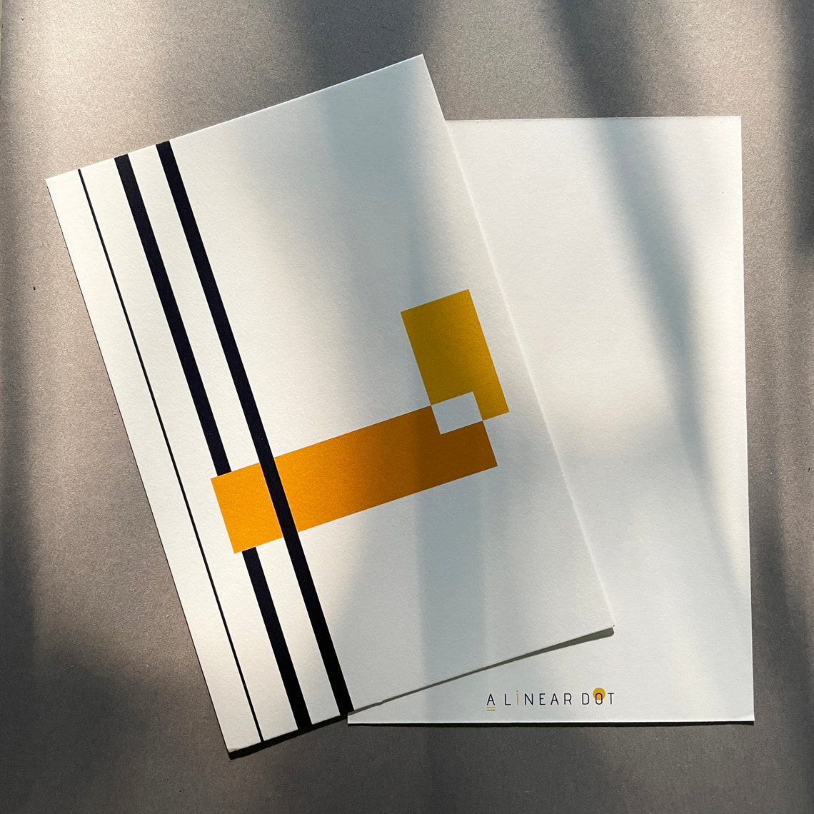 Minimal art postcard set contemporary stationery Geometric Etsy