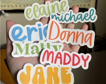 Custom Name Sticker, 7 Total Fonts | Personalize Stickers for Journals, Stickers for Scrapbooking, Pinterest, Kindle