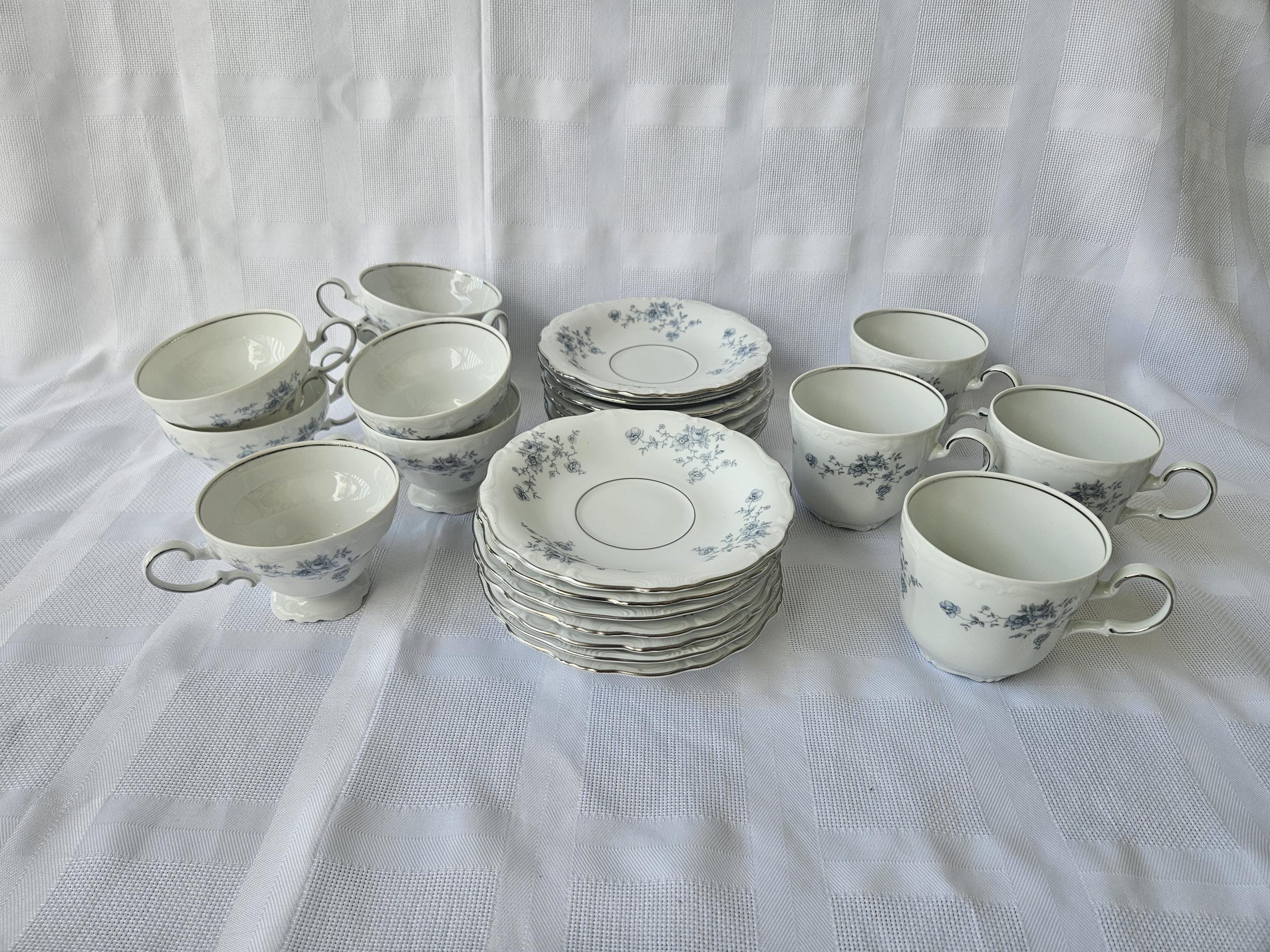 Johann Haviland Blue Garland Dinnerware ~ tea cups ~ coffee cups ~ saucers