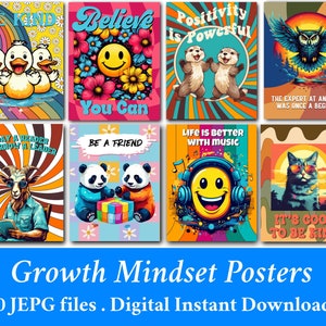 Classroom Posters for teachers, Motivation, Growth Mindset, School Printable, Bulletin Board , Instant download , Size 8.5 x 11 PDF and JPEG