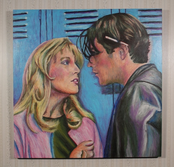 Twin Peaks - Original Artwork on Wood Panel - Laura Palmer, Bobby Briggs, Oil Pastel, David Lynch