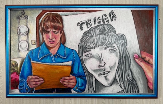 Original Artwork in Hand-Painted Frame - Trisha - Napoleon Dynamite, Comedy