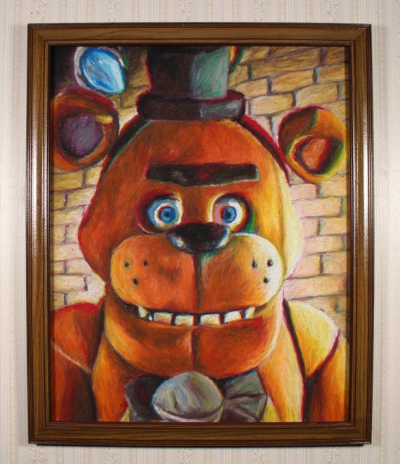 Framed Original Artwork - Freddy Fazbear - Five Nights at Freddy’s, Horror