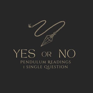 Yes or No Pendulum Reading with Tarot Clarity Pull | 1 Question Psychic Insight | 24 Hour Delivery