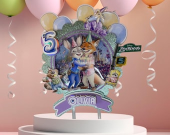 Zootopia cake topper