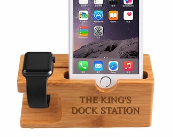 Charging Station - Has The Power - Personalised Multi Device Charging Station - Apple Watch Charging Stand - Tech Gift  - Birthday Gift